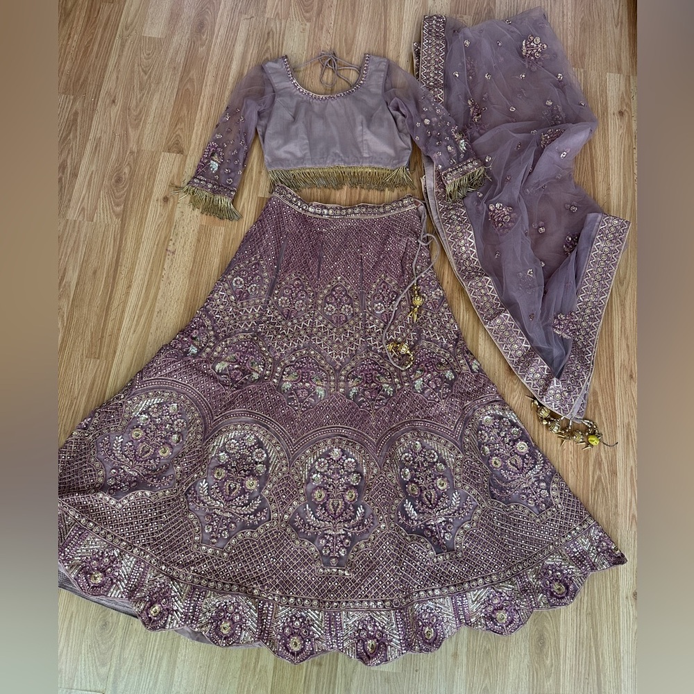 Beautiful beaded lavender Lehenga